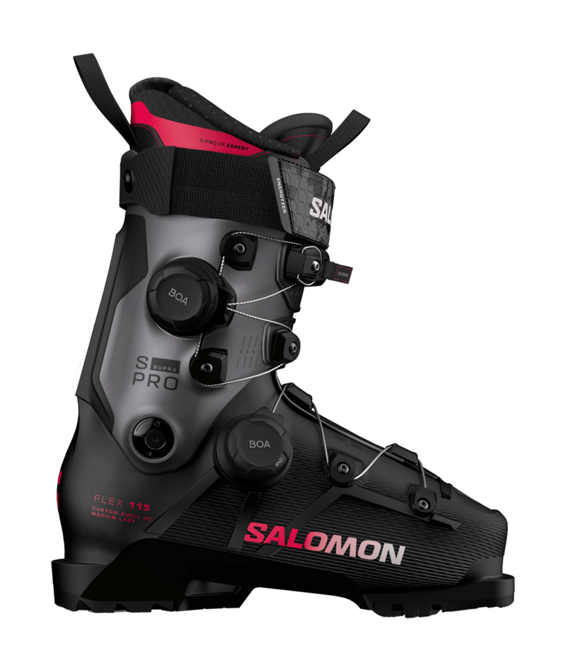 Salomon S/PRO SUPRA DUAL BOA 115 W sícipő (Black / Beluga Met.)