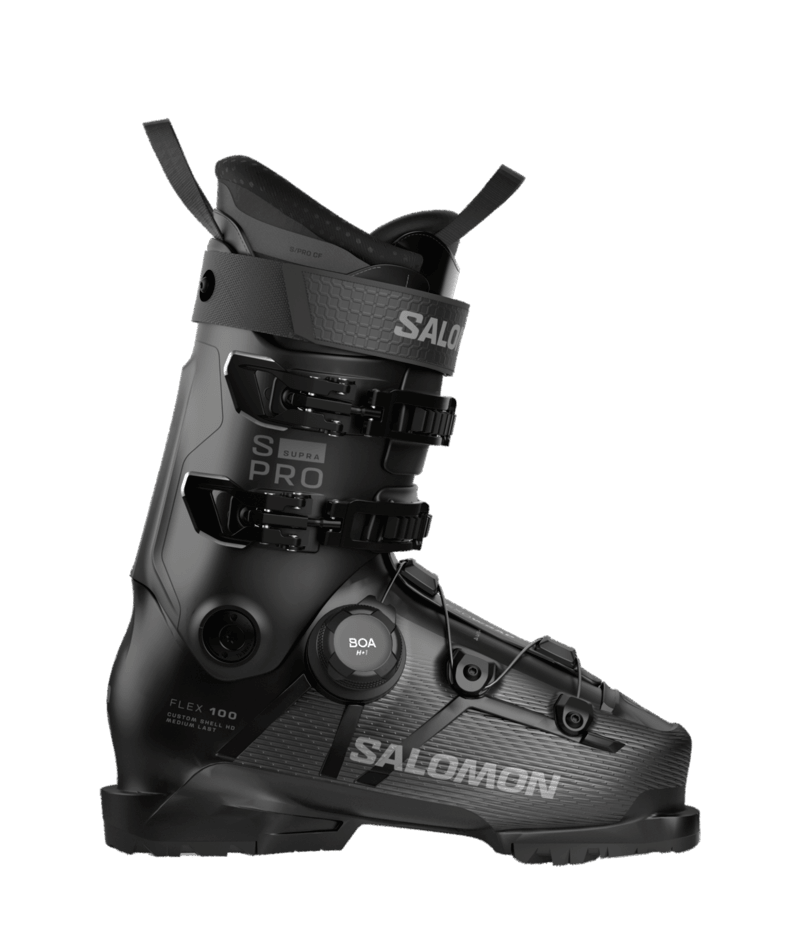 Salomon S/PRO SUPRA S BOA 100 sícipő (Black / Beluga Met.)