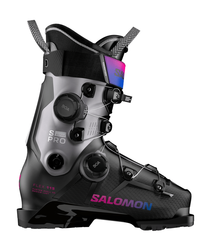 Salomon S/PRO SUPRA DUAL BOA 115 W sícipő (Black / Beluga Met.)